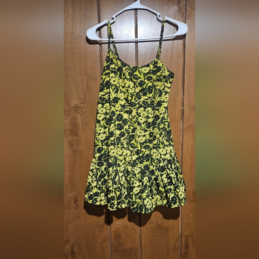 Worn once black and yellow dress